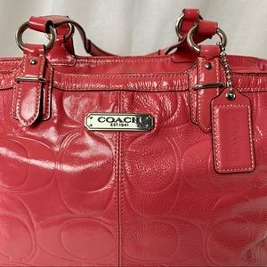 Coach Embossed Patent Leather Tote - Gem